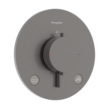 Termostatinis dušo maišytuvas Hansgrohe Ecostat Comfort S, 2 funkcijų, šlifuoto juodo chromo Termostatinis dušo maišytuvas Hansgrohe Ecostat Comfort S, 2 funkcijų, šlifuoto juodo chromo