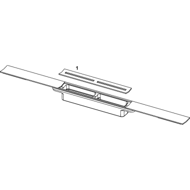 TECEdrainprofile dušo latakas su grotelėmis padengtomis juoda PVD danga, sifonu ir kojelėmis 120 cm 5