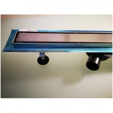 TECE linus dušo latako komplektas su dvipusėmis grotelėmis „steel/plate“ "2 in 1" 1