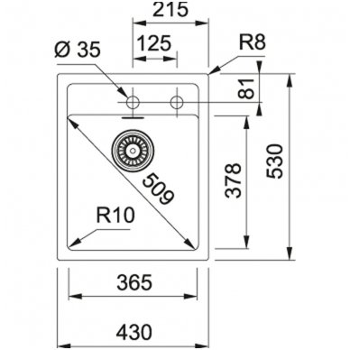 Tectonite plautuvė Franke Sirius SID 610-40 1