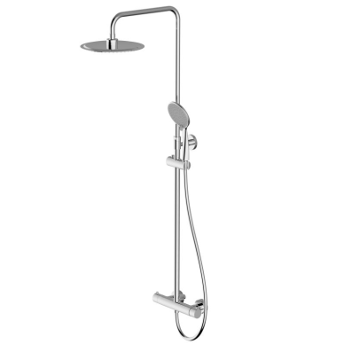 Teorema virštinkinė termostatinė dušo sistema, 25cm apvali dušo galva