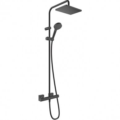 Termostatinė dušo sistema Hansgrohe 230, juoda matinė Termostatinė dušo sistema Hansgrohe 230, juoda matinė