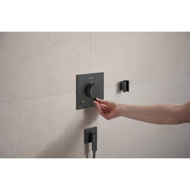 Termostatinis dušo maišytuvas Hansgrohe Ecostat Comfort E, 2 funkcijų, šlifuoto juodo chromo 1 Termostatinis dušo maišytuvas Hansgrohe Ecostat Comfort E, 2 funkcijų, šlifuoto juodo chromo 1