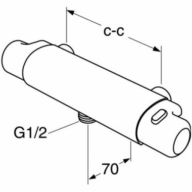 Termostatinis maišytuvas dušui Gustavsberg Logic 1