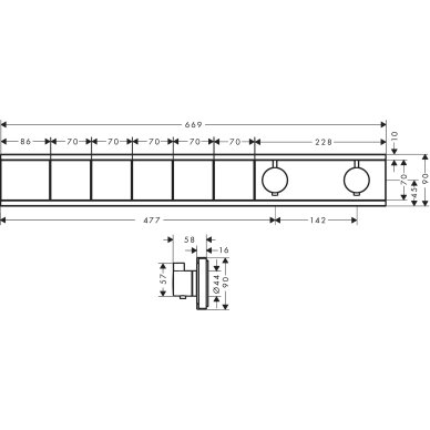 Termostatinis maišytuvas Hansgrohe RainSelect, 5 funkcijų 1 Termostatinis maišytuvas Hansgrohe RainSelect, 5 funkcijų 1