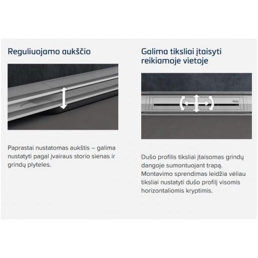 Tece Drainprofile dušo latako komplektas 3 in 1 4