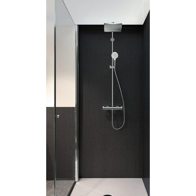 Termostatinė dušo sistema HANSGROHE Crometta E 240, 1 srovės, spalva - chromo 1 Termostatinė dušo sistema HANSGROHE Crometta E 240, 1 srovės, spalva - chromo 1