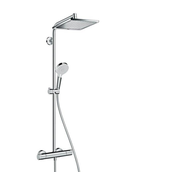 Termostatinė dušo sistema HANSGROHE Crometta E 240, 1 srovės, spalva - chromo Termostatinė dušo sistema HANSGROHE Crometta E 240, 1 srovės, spalva - chromo