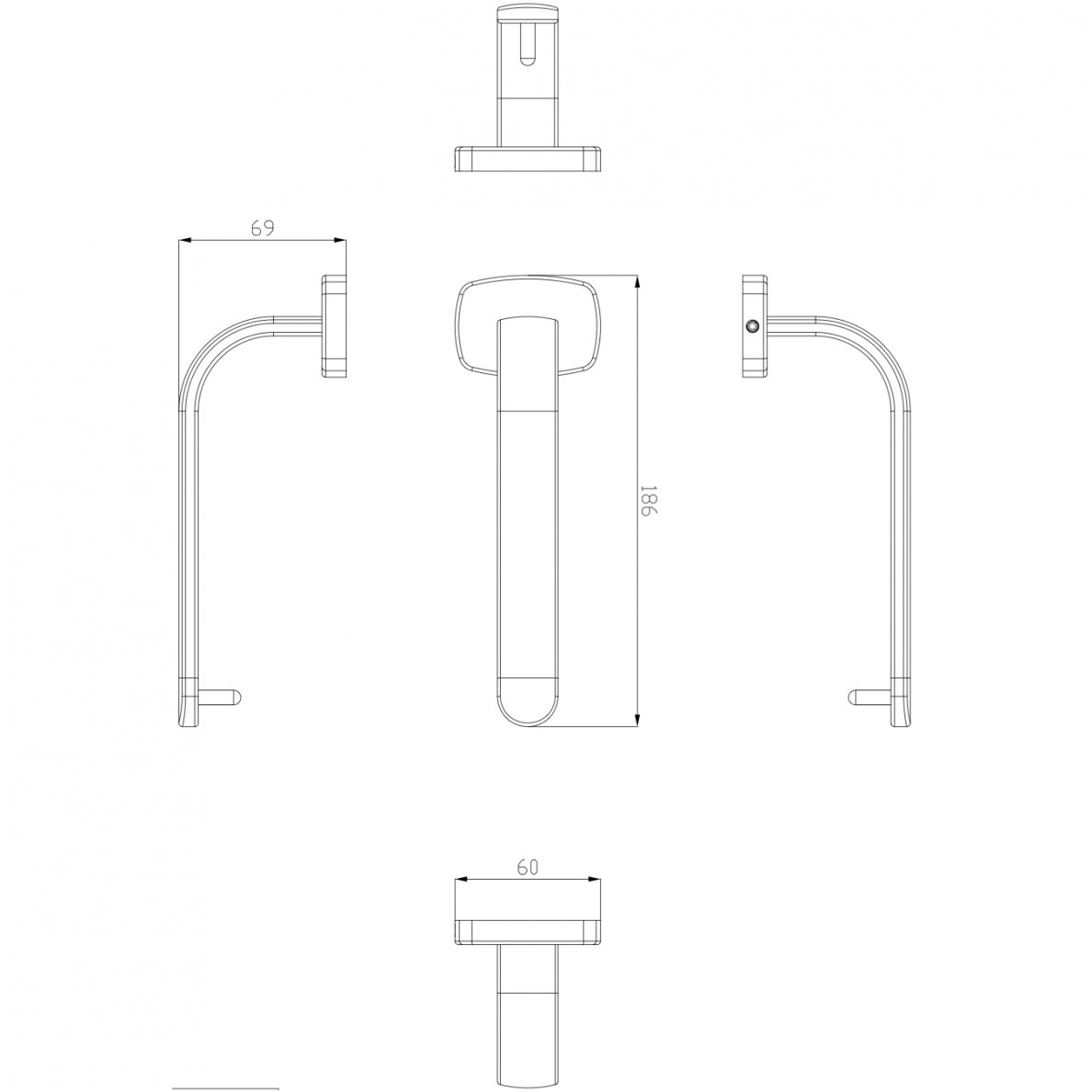 Tualetinio popieriaus laikiklis Omnires Trent TR55510CR 1 Tualetinio popieriaus laikiklis Omnires Trent TR55510CR 1