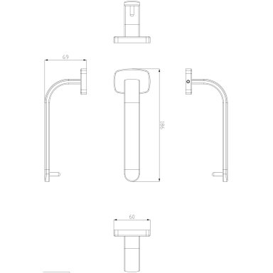 Tualetinio popieriaus laikiklis Omnires Trent TR55510CR Tualetinio popieriaus laikiklis Omnires Trent TR55510CR