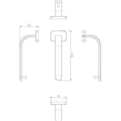 Tualetinio popieriaus laikiklis Omnires Trent TR55510CR 1 Tualetinio popieriaus laikiklis Omnires Trent TR55510CR 1