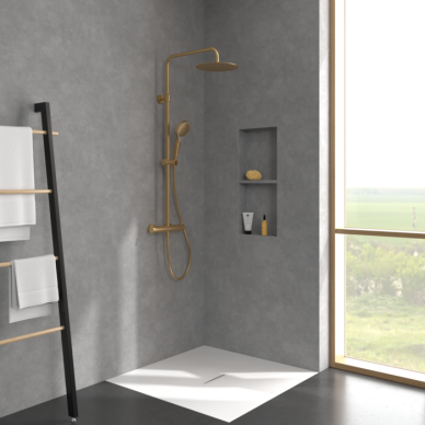 Virštinkinė termostatinė dušo sistema Villeroy & Boch Verve Showers 24 Virštinkinė termostatinė dušo sistema Villeroy & Boch Verve Showers 24