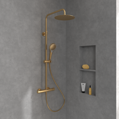 Virštinkinė termostatinė dušo sistema Villeroy & Boch Verve Showers 21 Virštinkinė termostatinė dušo sistema Villeroy & Boch Verve Showers 21