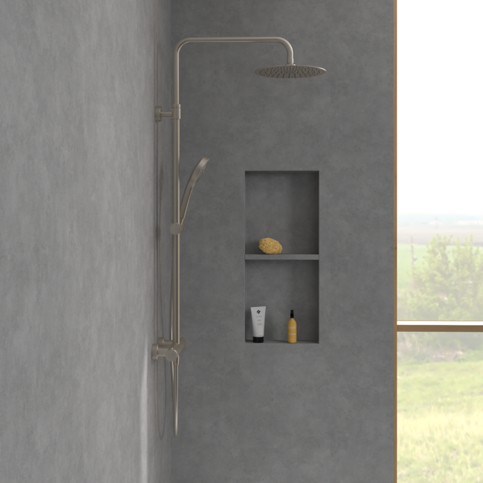 Virštinkinė termostatinė dušo sistema Villeroy & Boch Verve Showers 33 Virštinkinė termostatinė dušo sistema Villeroy & Boch Verve Showers 33