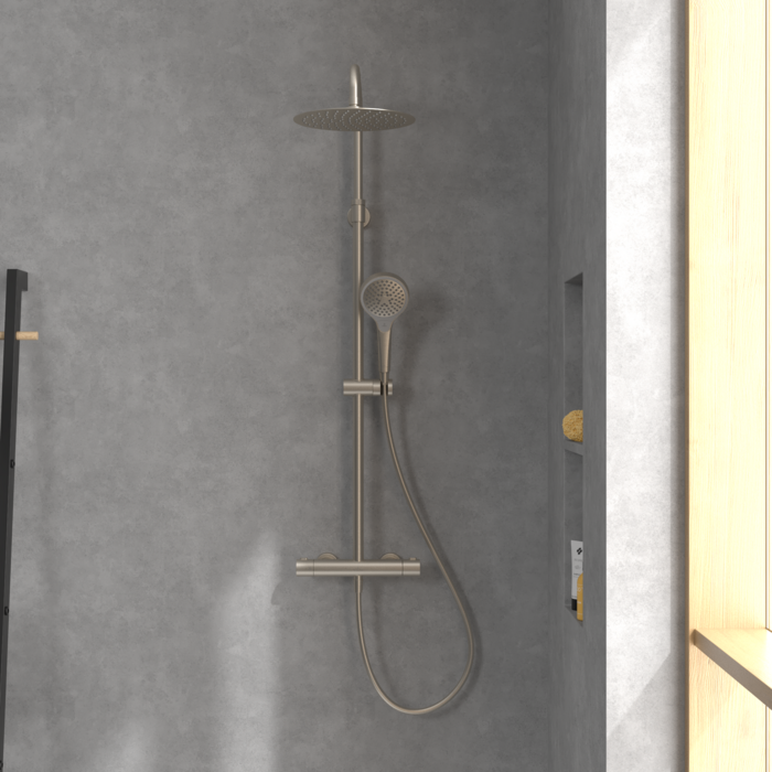 Virštinkinė termostatinė dušo sistema Villeroy & Boch Verve Showers 34 Virštinkinė termostatinė dušo sistema Villeroy & Boch Verve Showers 34