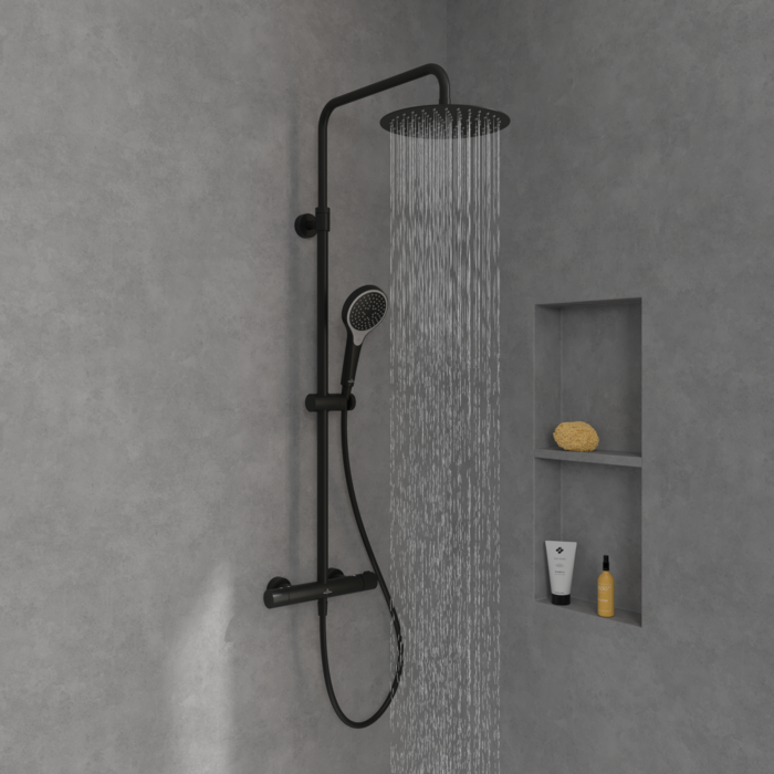 Virštinkinė termostatinė dušo sistema Villeroy & Boch Verve Showers 38 Virštinkinė termostatinė dušo sistema Villeroy & Boch Verve Showers 38