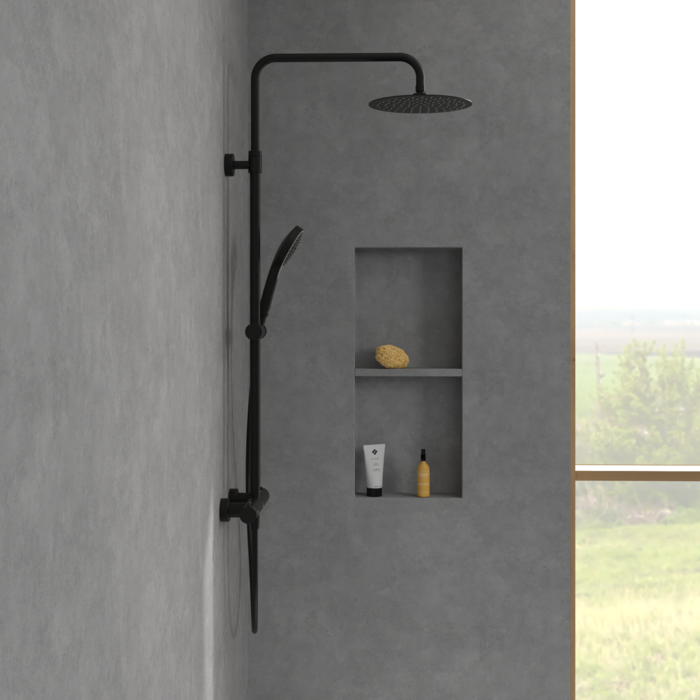 Virštinkinė termostatinė dušo sistema Villeroy & Boch Verve Showers 44 Virštinkinė termostatinė dušo sistema Villeroy & Boch Verve Showers 44