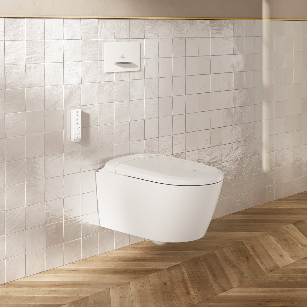 Vandens nuleidimo mygtukas VILLEROY&BOCH ViConnect Supreo, baltas stiklas 2 Vandens nuleidimo mygtukas VILLEROY&BOCH ViConnect Supreo, baltas stiklas 2