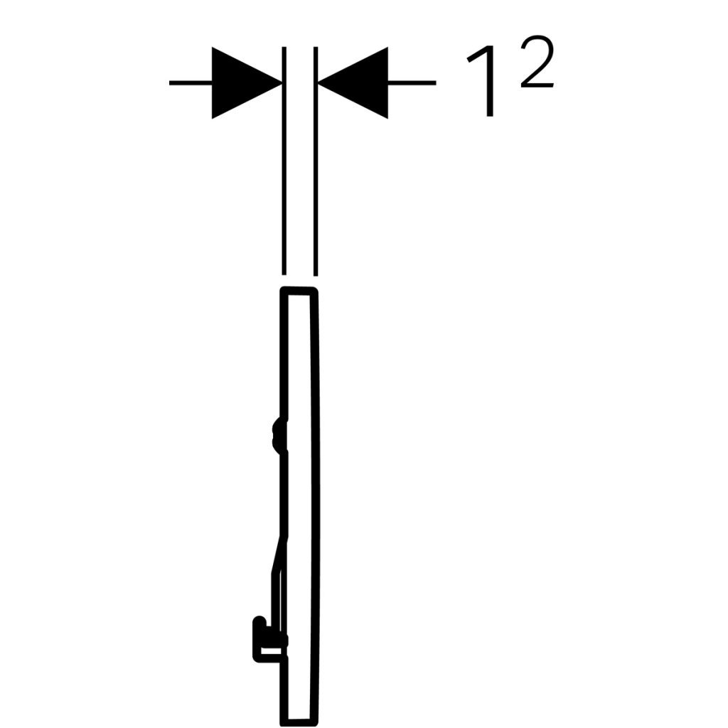 Viengubas vandens nuleidimo mygtukas Geberit Sigma 10 Square 2
