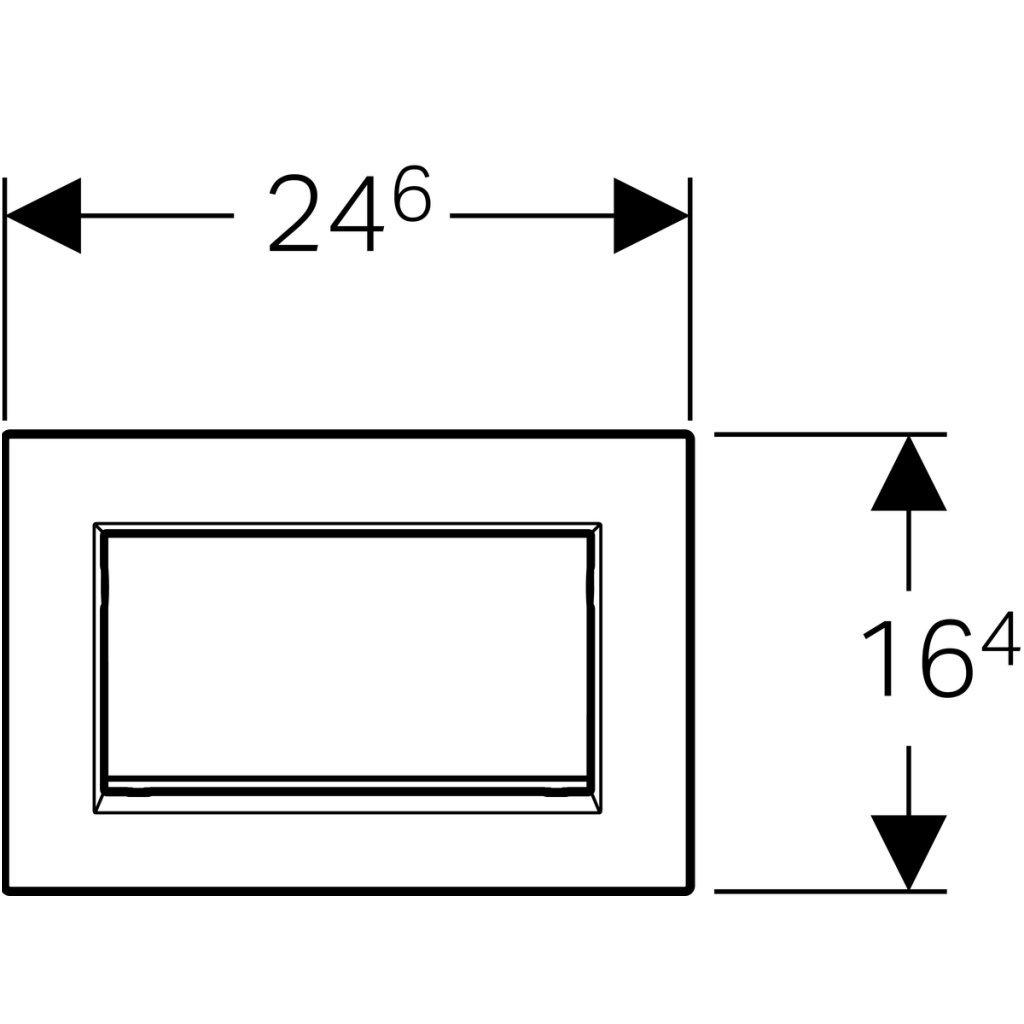 Viengubas vandens nuleidimo mygtukas Geberit Sigma 10 Square 1 Viengubas vandens nuleidimo mygtukas Geberit Sigma 10 Square 1