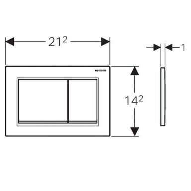 Vandens nuleidimo mygtukas Geberit Sigma 30 Square 115.883.KH.1