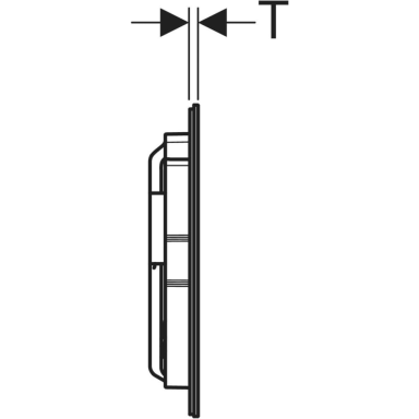 Vandens nuleidimo mygtukas Geberit Sigma40 Square, juodas matinis, lengvai valomu paviršiumi Vandens nuleidimo mygtukas Geberit Sigma40 Square, juodas matinis, lengvai valomu paviršiumi