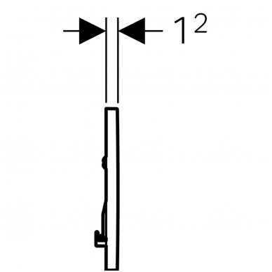 Viengubas vandens nuleidimo mygtukas Geberit Sigma 10 Square 2