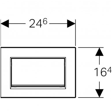 Viengubas vandens nuleidimo mygtukas Geberit Sigma 10 Square 1 Viengubas vandens nuleidimo mygtukas Geberit Sigma 10 Square 1