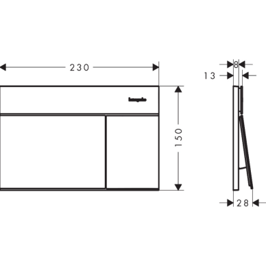 Vandens nuleidimo mygtukas Hansgrohe iFrame Element E 3 Vandens nuleidimo mygtukas Hansgrohe iFrame Element E 3