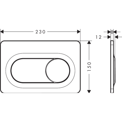Vandens nuleidimo mygtukas Hansgrohe iFrame Original S 5