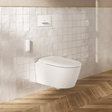 Vandens nuleidimo mygtukas VILLEROY&BOCH ViConnect Supreo, baltas stiklas 2 Vandens nuleidimo mygtukas VILLEROY&BOCH ViConnect Supreo, baltas stiklas 2