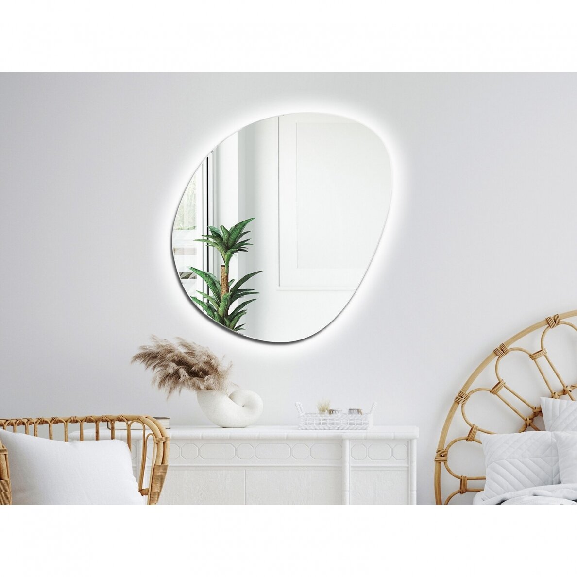 Veidrodis Ruke Simple Hari su LED apšvietimu (dydžių pasirinkimas) 1 Veidrodis Ruke Simple Hari su LED apšvietimu (dydžių pasirinkimas) 1