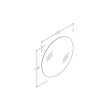 Veidrodis RB Eco Round 100 cm Veidrodis RB Eco Round 100 cm
