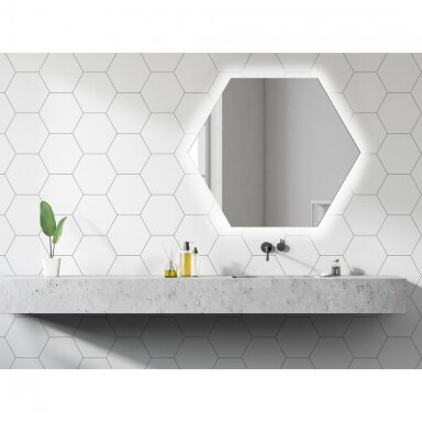 Veidrodis Ruke SIMPLE LED HEKSA (įvairių dydžių pasirinkimas) Veidrodis Ruke SIMPLE LED HEKSA (įvairių dydžių pasirinkimas)