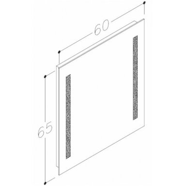 Veidrodis su LED apšvietimu Kamė Como 60x65 cm
