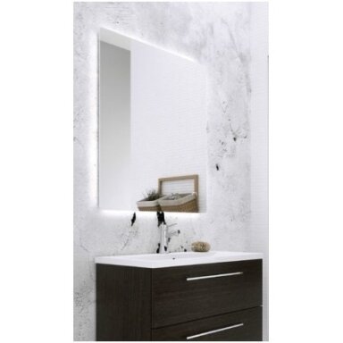 Veidrodis su LED apšvietimu Kamė Grace 80x80cm