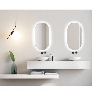 Veidrodis Ruke Simple Koria su LED apšvietimu (dydžių pasirinkimas)