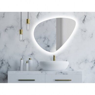 Veidrodis Ruke Simple Lapis su LED apšvietimu Veidrodis Ruke Simple Lapis su LED apšvietimu