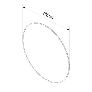 Veidrodis su LED apšvietimu Focco SHARON ROUND Ø800MM aukso spalvos rėmeliu 5700K 2