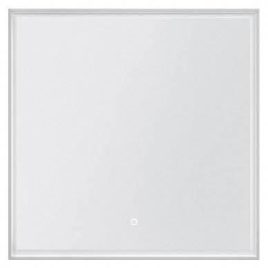 Veidrodis su rėmeliu ir perimetriniu LED apšvietimu Kamė Lotus 80x80cm 1