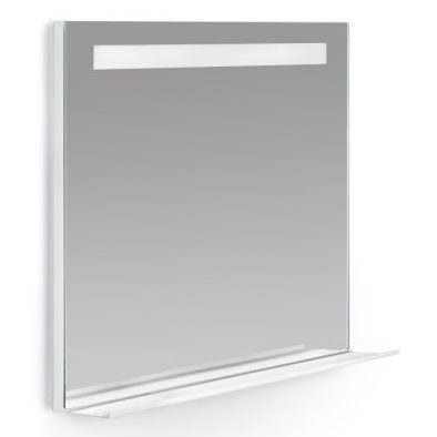 Veidrodis su LED apšvietimu Focco CAROL 800 x 800 mm,  4000 K, baltas rėmas