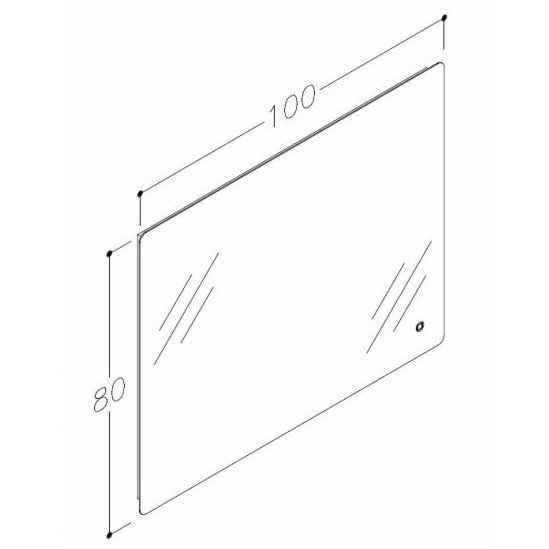 Veidrodis su LED apšvietimu Kamė Grace 100x80cm 4 Veidrodis su LED apšvietimu Kamė Grace 100x80cm 4