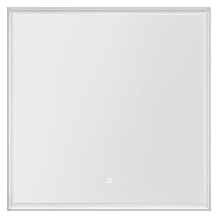 Veidrodis su rėmeliu ir perimetriniu LED apšvietimu Kamė Lotus 80x80cm 1