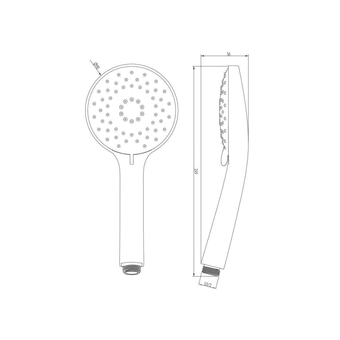 Villeroy & Boch Universal Showers rankinio dušo galvutė 2 Villeroy & Boch Universal Showers rankinio dušo galvutė 2