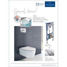 Villeroy & Boch SOUL pakabinamas WC su DirectFlush technologija, soft-close dangčiu