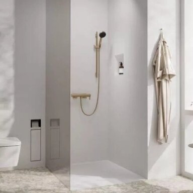 Vienos svirties dušo maišytuvas Hansgrohe Tecturis E, šlifuota bronza Vienos svirties dušo maišytuvas Hansgrohe Tecturis E, šlifuota bronza