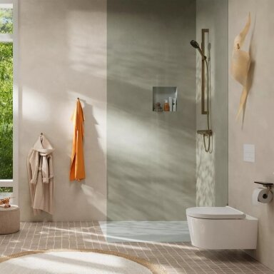 Vienos svirties dušo maišytuvas Hansgrohe Tecturis S, šlifuota bronza Vienos svirties dušo maišytuvas Hansgrohe Tecturis S, šlifuota bronza