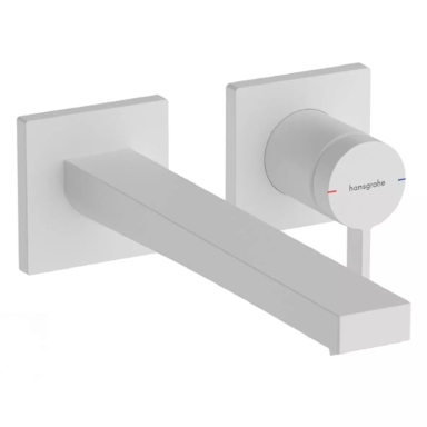 Vienos svirties praustuvo maišytuvas Hansgrohe Tecturis E 22,5 cm, balta matinė Vienos svirties praustuvo maišytuvas Hansgrohe Tecturis E 22,5 cm, balta matinė
