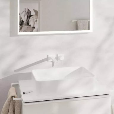 Vienos svirties praustuvo maišytuvas Hansgrohe Tecturis E 22,5 cm, balta matinė Vienos svirties praustuvo maišytuvas Hansgrohe Tecturis E 22,5 cm, balta matinė