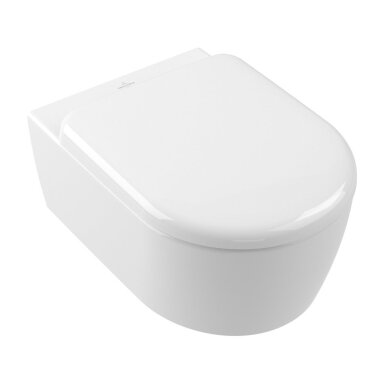 Villeroy & Boch Skyla TwistFlush pakabinamas klozetas su lėtai užsidarančiu dangčiu ir CeramicPlus danga Villeroy & Boch Skyla TwistFlush pakabinamas klozetas su lėtai užsidarančiu dangčiu ir CeramicPlus danga